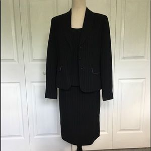 Navy w/purple pin stripes 3-piece Suit Size 4